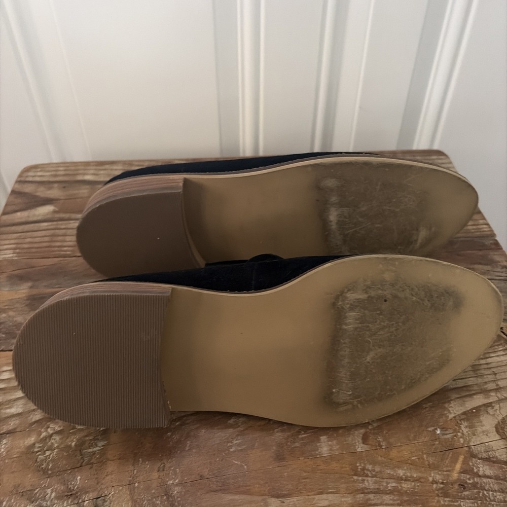 Susina Shoes Womens 8 M Black Suede Loafers Kellen Almond Toe Slip On - Picture 7 of 8
